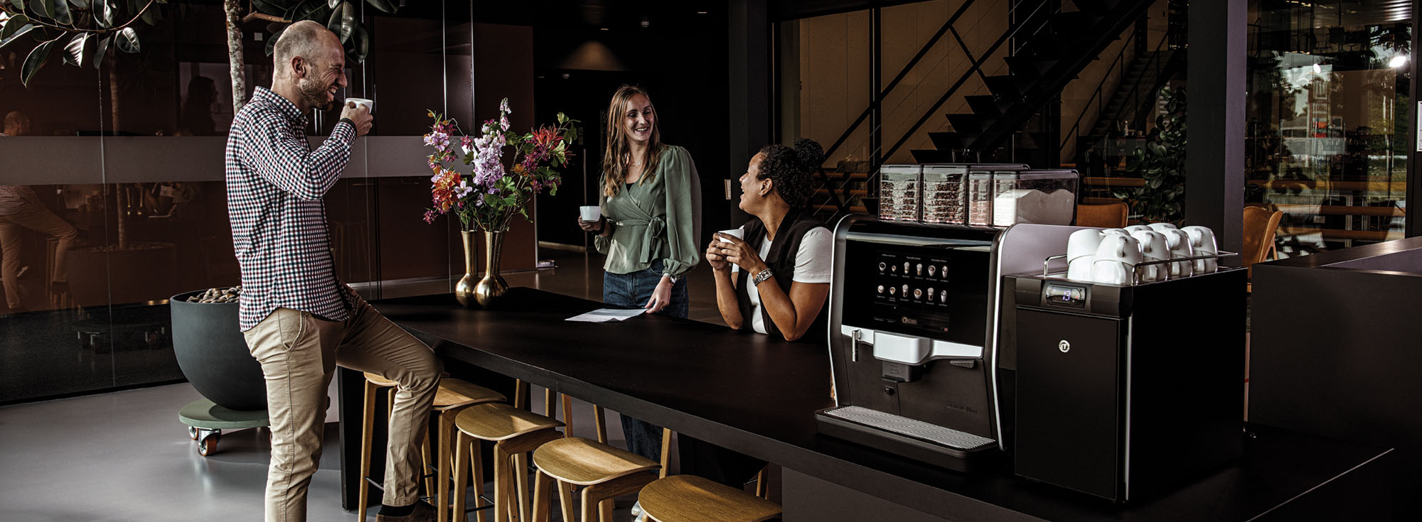 Casual workplace coffee